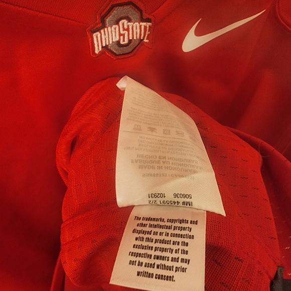 NWOT Nike Ohio State Buckeyes NCAA Football Team Jersey Mens XL & XXL - Picture 6 of 11